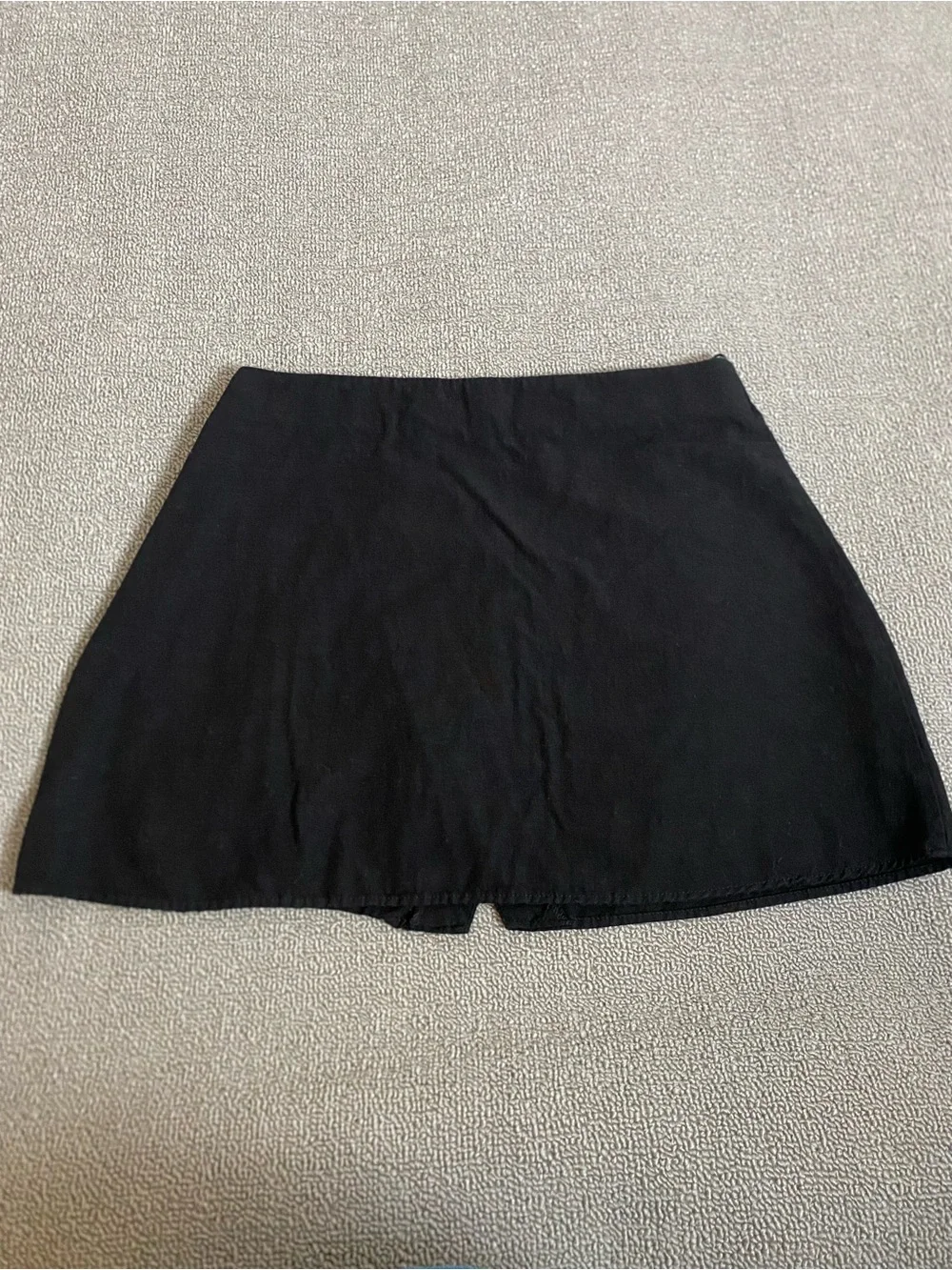 Zara Black Asymmetric Wrap Style Button A-Line Micro Mini Skirt- Casual Everyday - Picture 2 of 6
